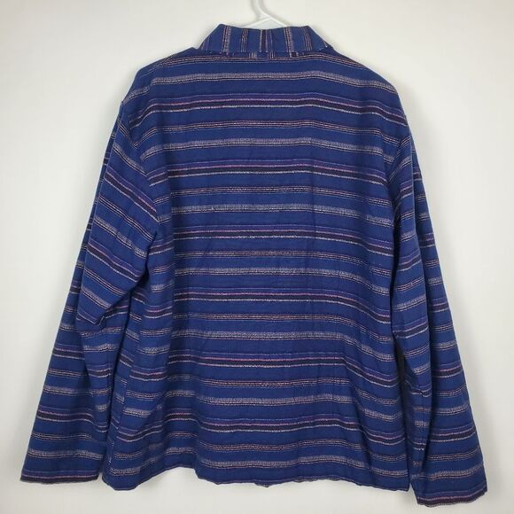 CABELAS Full Zip Up Striped Sweater Jacket Embroidered Colorful Collared Lined - Picture 5 of 6